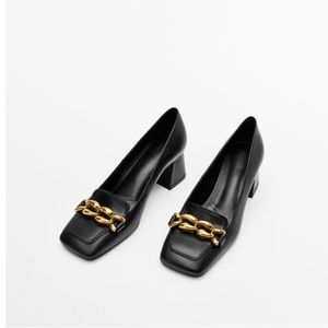 Massimo Dutti original leather heeled shoes recently bought and worn only once.